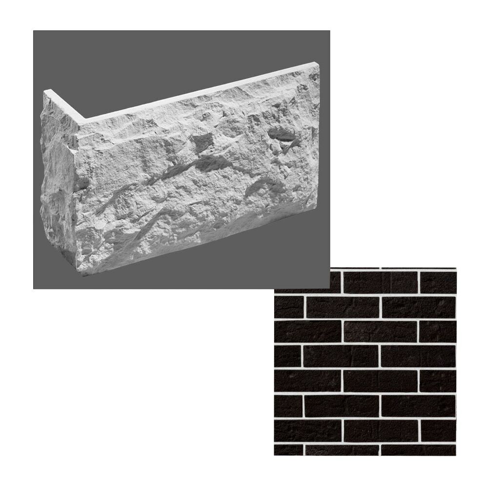 Leonardo Stone Искусственный камень Углы Перт цвет708/1 1,98мп/уп, 708/1 (чёрный)