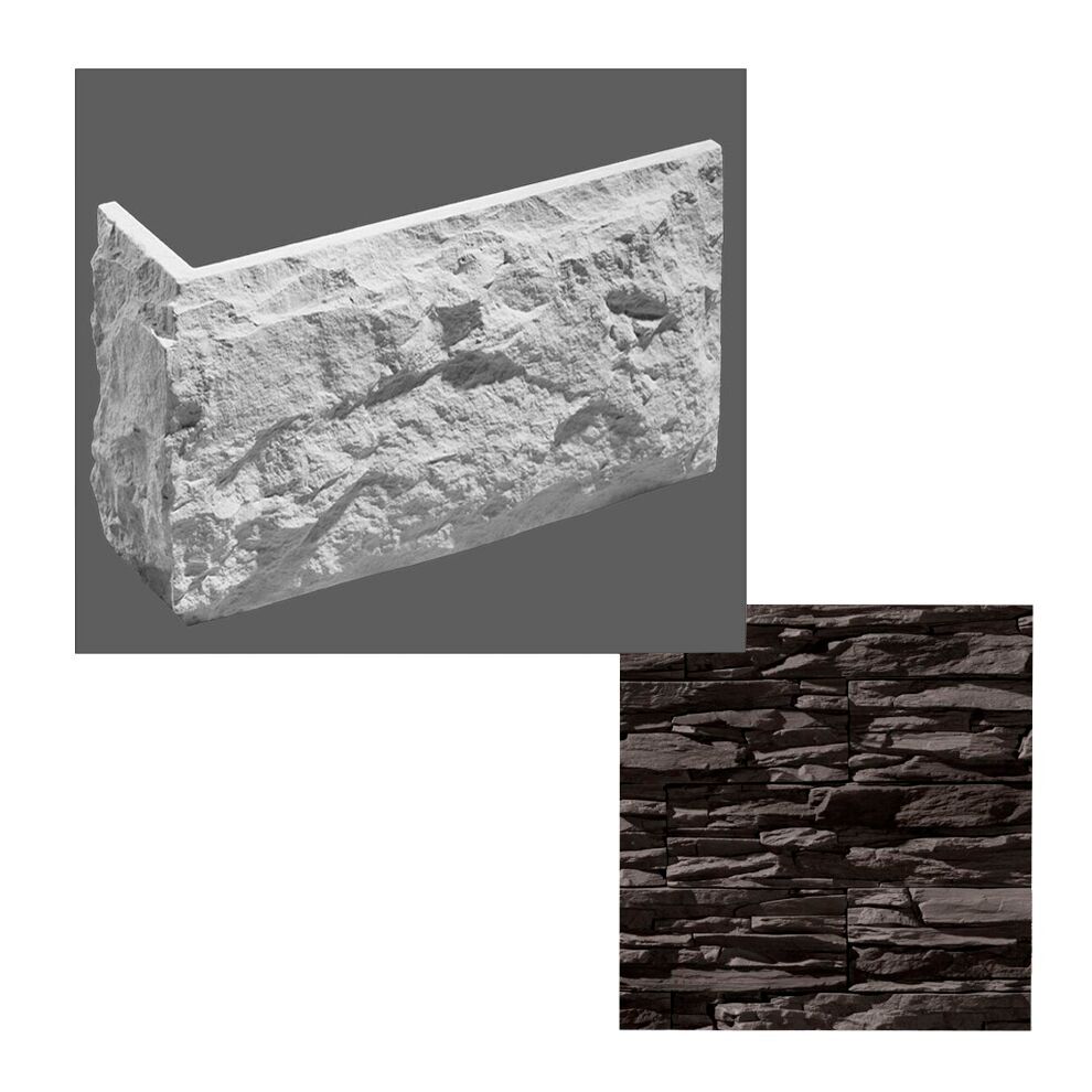 Leonardo Stone Искусственный камень Углы Леонардо цвет708/1 1мп/уп, 708/1 (чёрный)