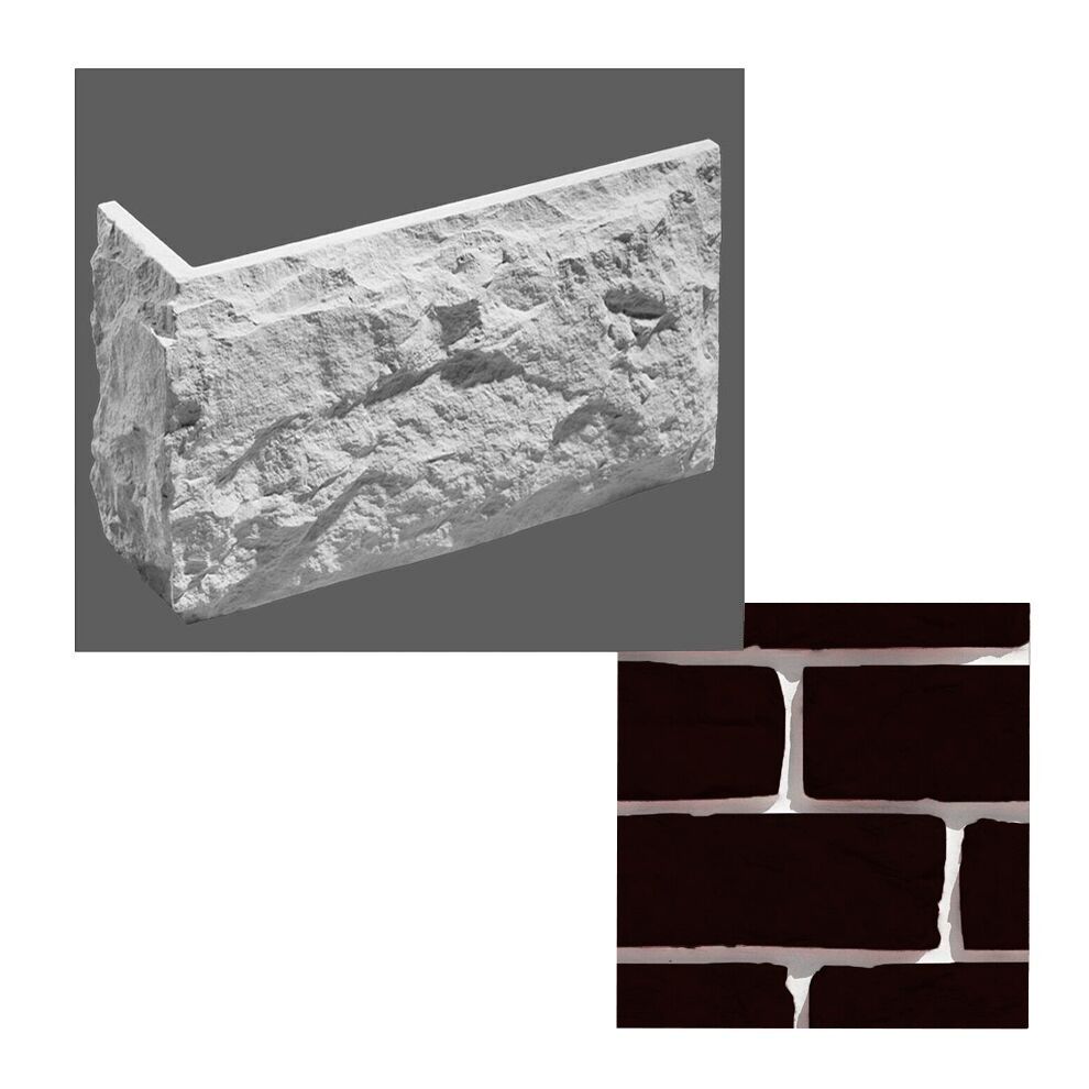 Leonardo Stone Искусственный камень Углы Орлеан цвет708/1 1,57мп/уп, 708/1 (чёрный)