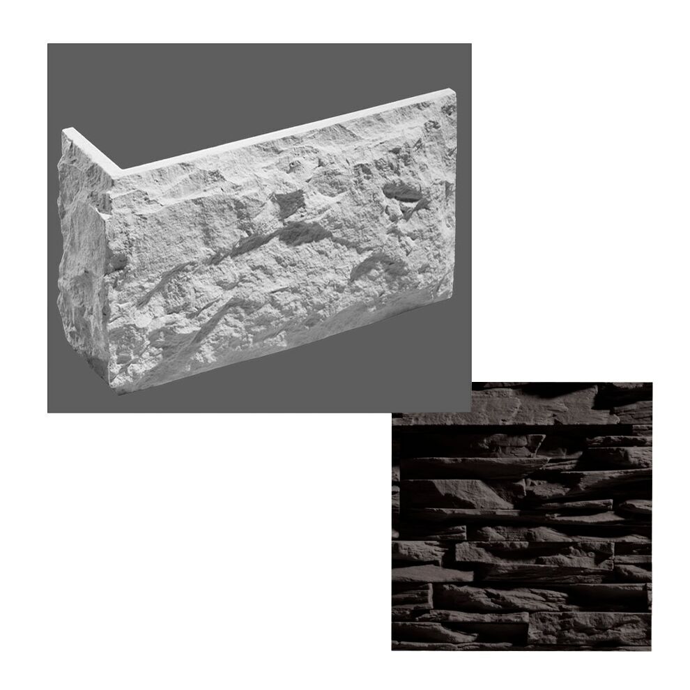 Leonardo Stone Искусственный камень Углы Перуджа цвет708/1 1мп/уп, 708/1 (чёрный)