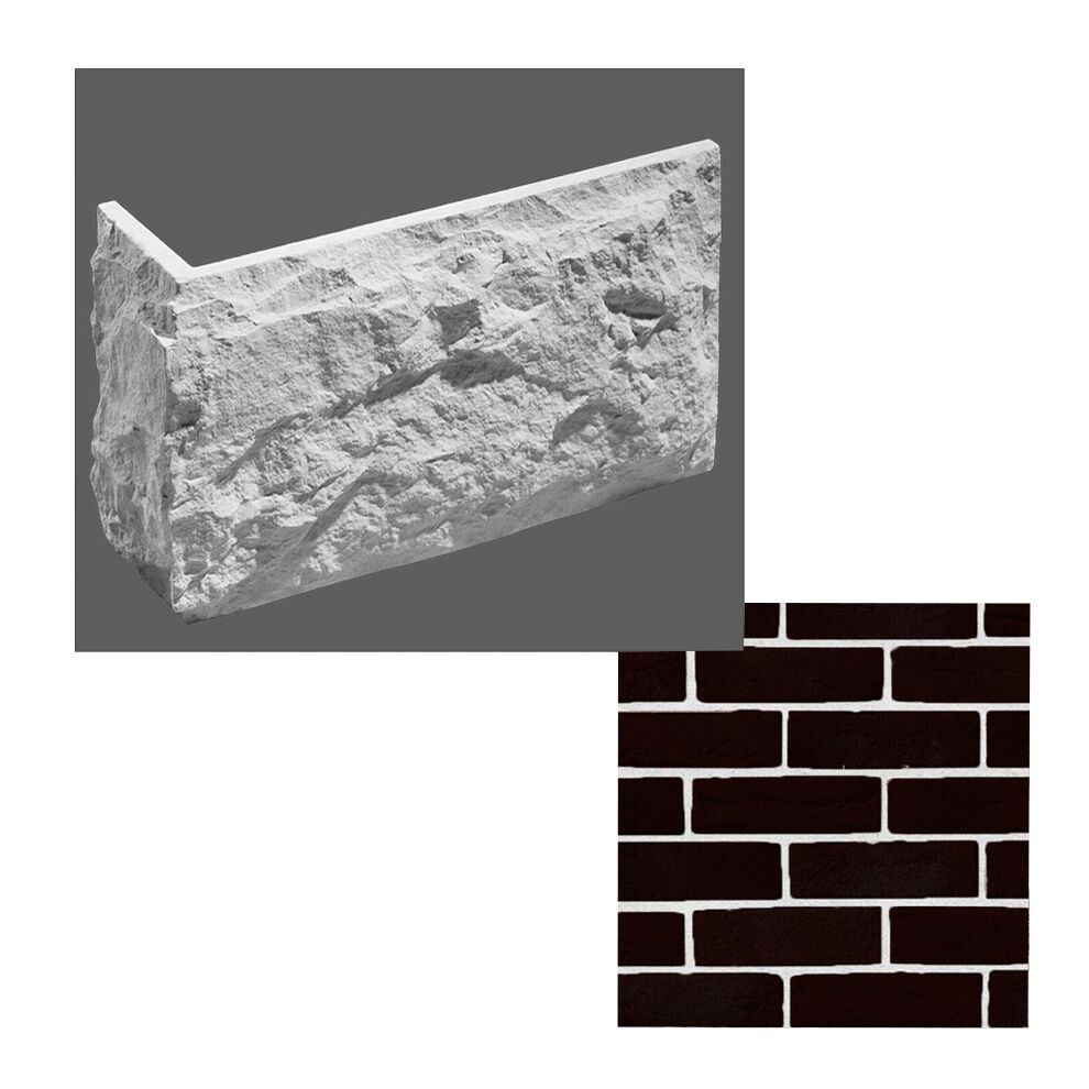 Leonardo Stone Искусственный камень Углы Лувр цвет708/1 1,85мп/уп, 708/1 (чёрный)