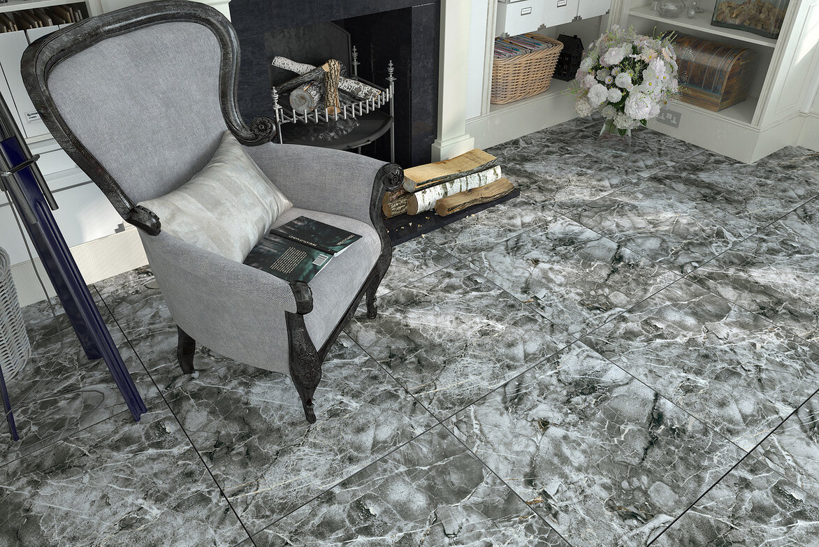 Керамогранит G245 Kirety Black 60х60 черный полированный PR Гранитея 1.44м2/4шт/упак купить в Санкт-Петербурге