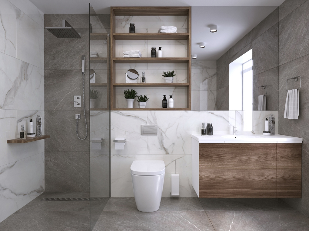 Керамогранит Gracia Ceramica Abremo grey PG 01 камень 600х1200х10мм 1,44м2/2шт/уп купить в Санкт-Петербурге