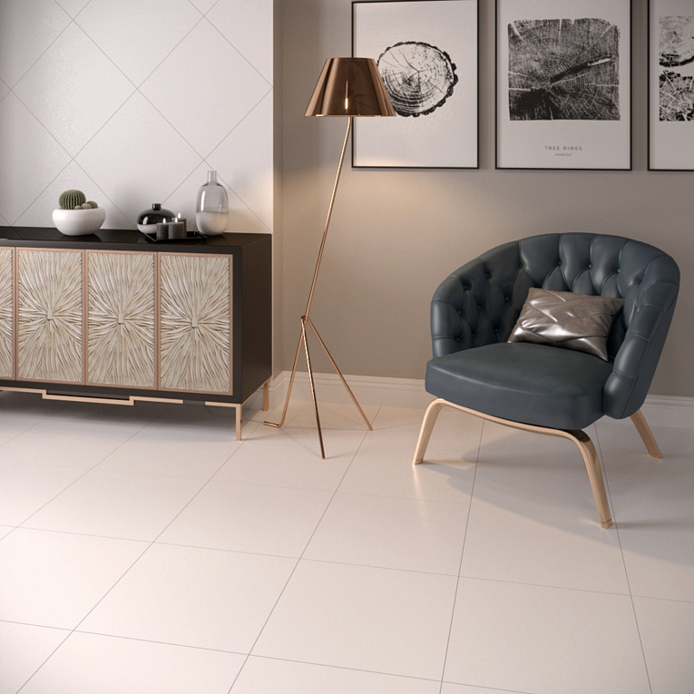 Керамогранит Gracia Ceramica Monocolor sugar white PG 01 моноколор 600х600х10мм 1,44м2/4шт/уп купить в Санкт-Петербурге