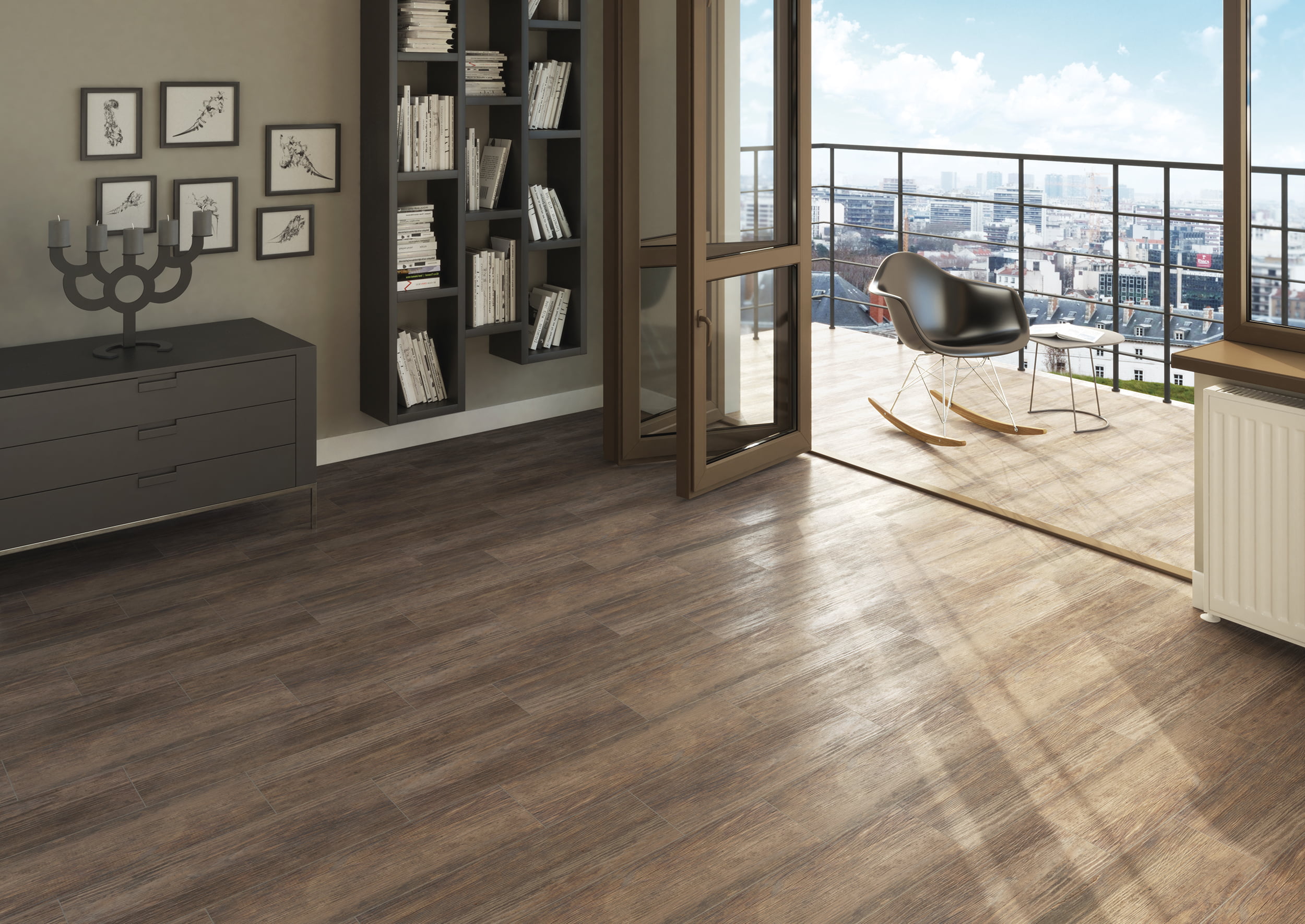 Керамогранит Cersanit Finwood белый рельеф дерево 185х598х7,5мм 1,216м2/11шт/уп купить в Санкт-Петербурге