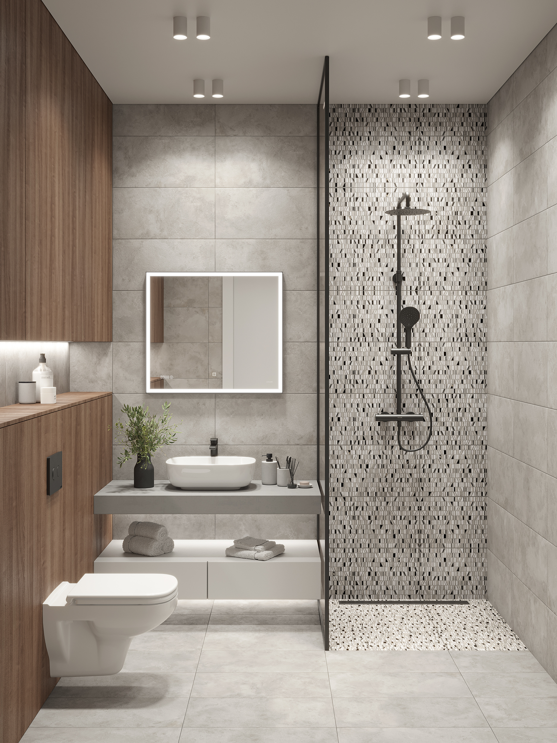 Керамогранит Cersanit Concretehouse серый рельеф бетон 297х598х7,5мм 1,776м2/10шт/уп купить в Санкт-Петербурге