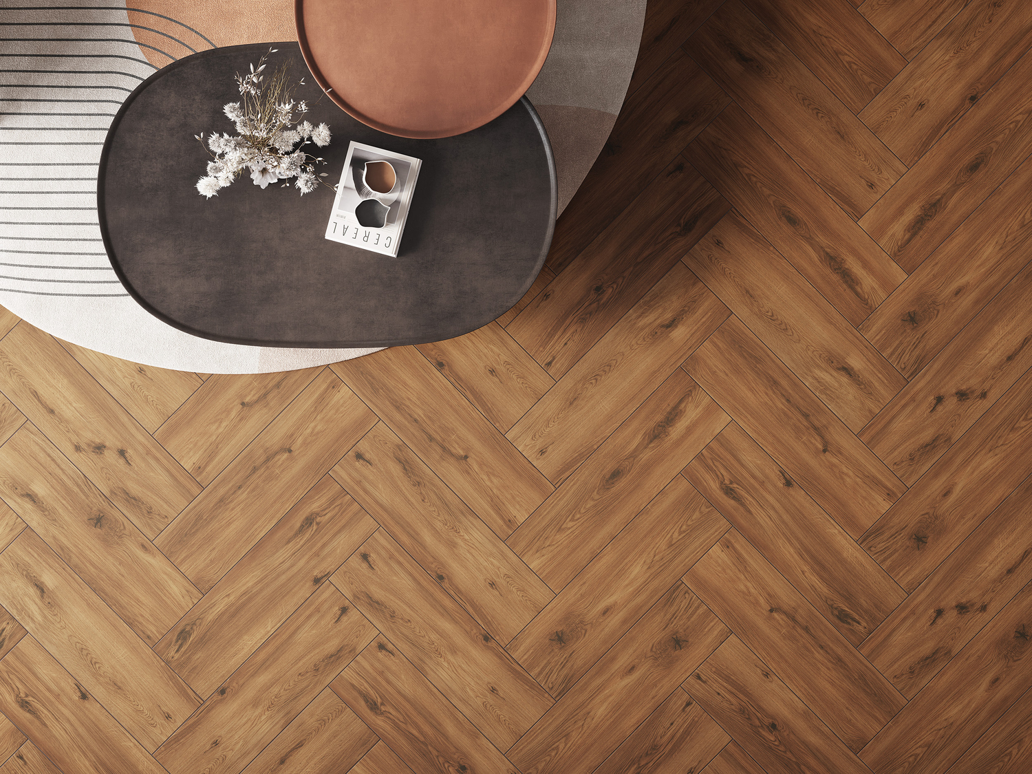 Керамогранит Oakwood коричневый темный рельеф 18.5х59.8х0.75см 11шт/1.216м2/уп Cersanit купить в Санкт-Петербурге