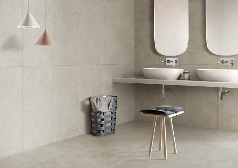 Керамогранит FlakeCement 120x60x0.9 Кремовый нат. ректифицир. (2шт/уп/1.44м2) VitrA купить в Санкт-Петербурге