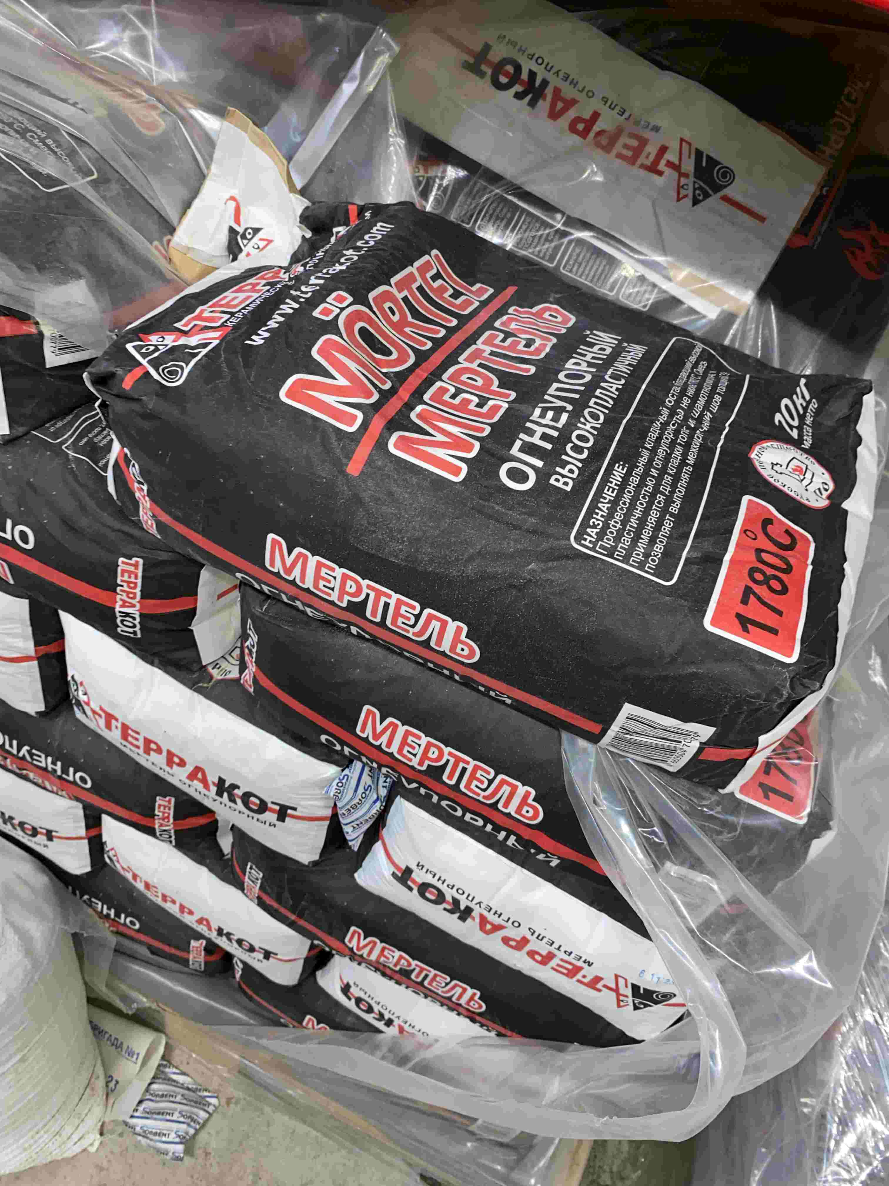 Терракот Мortel 20кг Смесь огнеупорная купить в Санкт-Петербурге