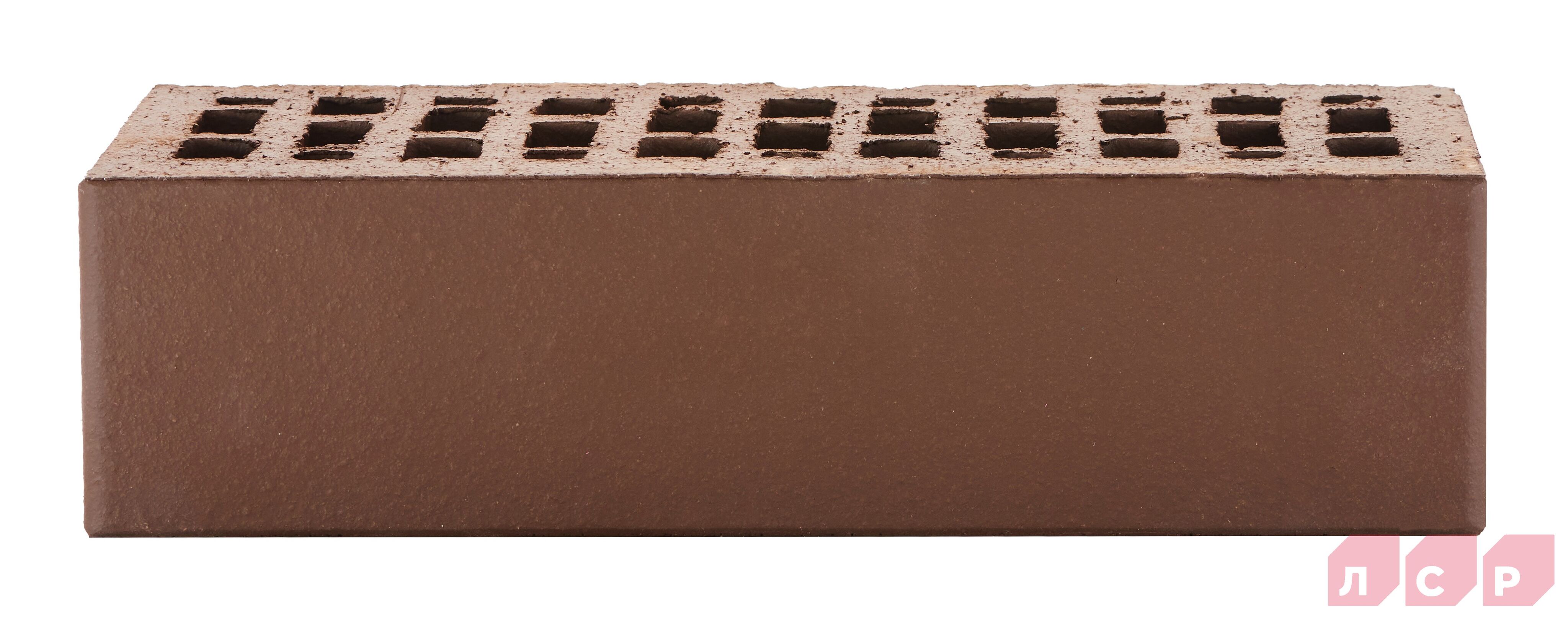 Кирпич ЛСР лицевой пустотелый темно-коричневый 1NF гладкий купить в Санкт-Петербурге