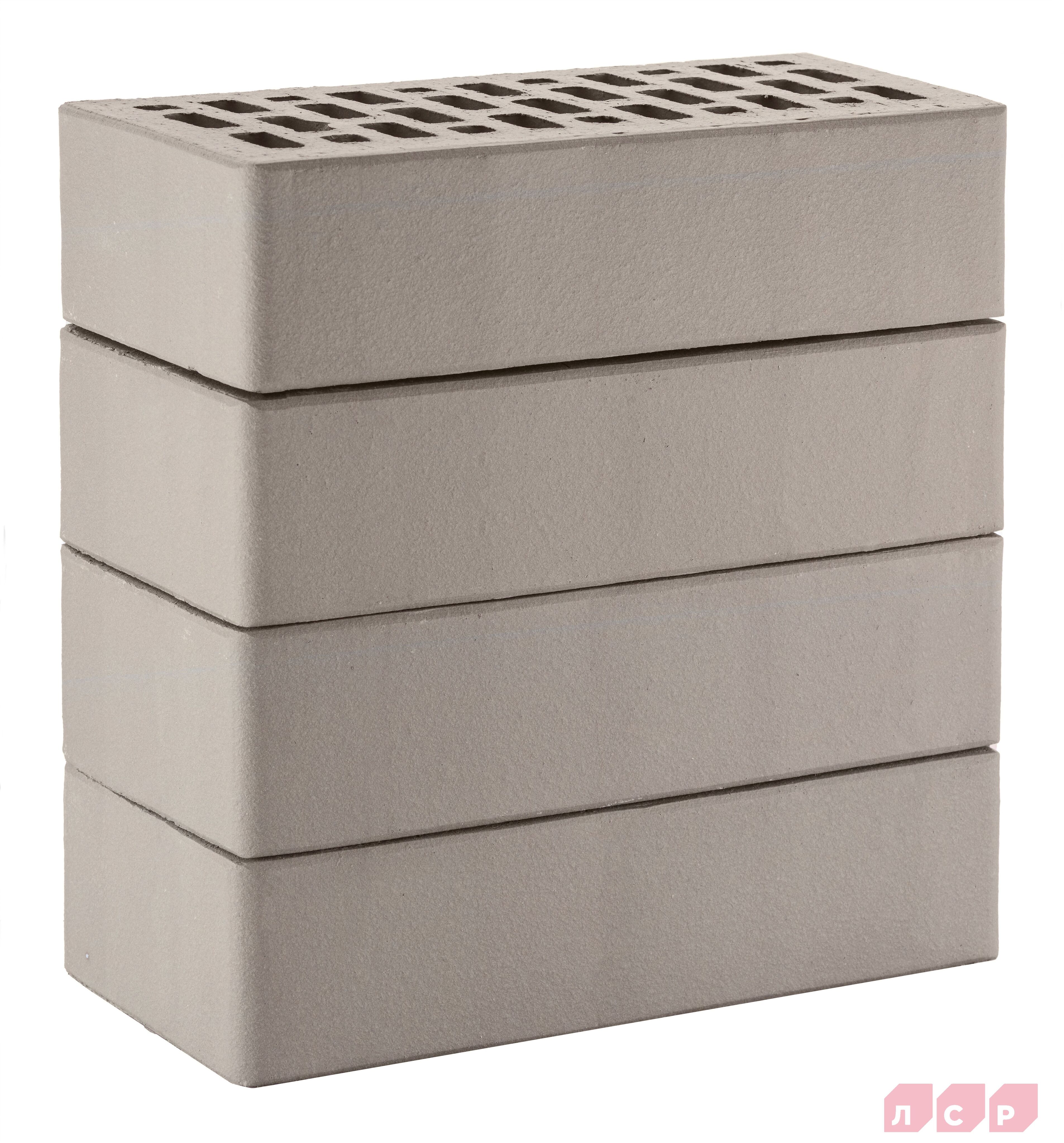 Кирпич ЛСР лицевой пустотелый утолщ. стенка серый 1NF гладкий купить в Санкт-Петербурге