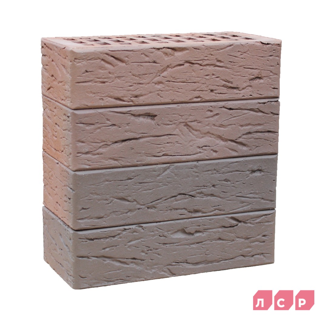Кирпич ЛСР лицевой пустотелый светло-коричневый флэш 1NF рустик Новинка! купить в Санкт-Петербурге