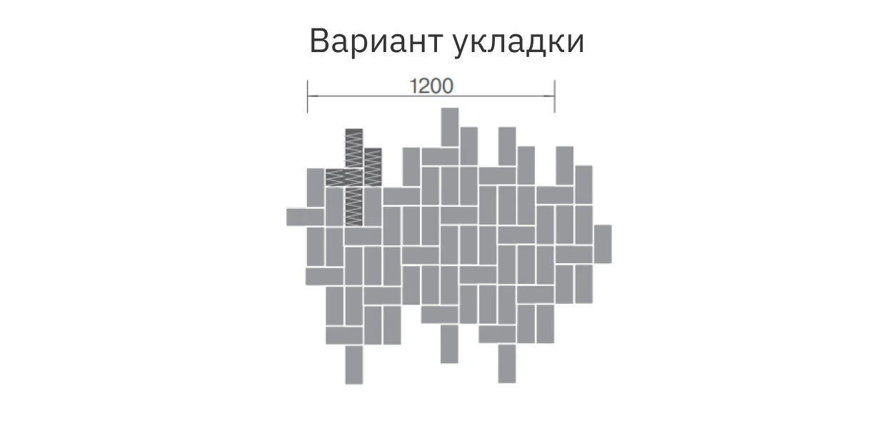 Тротуарная плитка Прямоугольник коричневый 200х100х40 мм