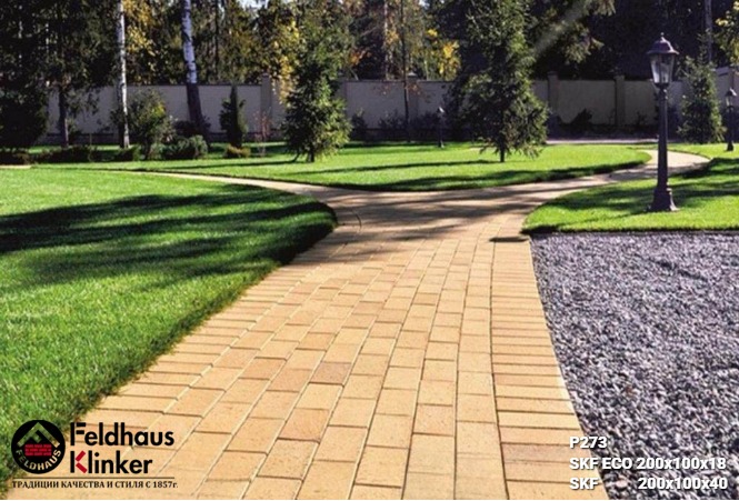 Тротуарный кирпич P273SKF 200x100x40мм 690шт/пд FeldHaus купить в Москве