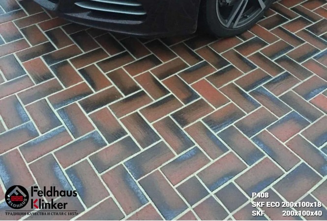 Тротуарный кирпич P408SKF 200x100x40мм 690шт/пд FeldHaus купить в Москве