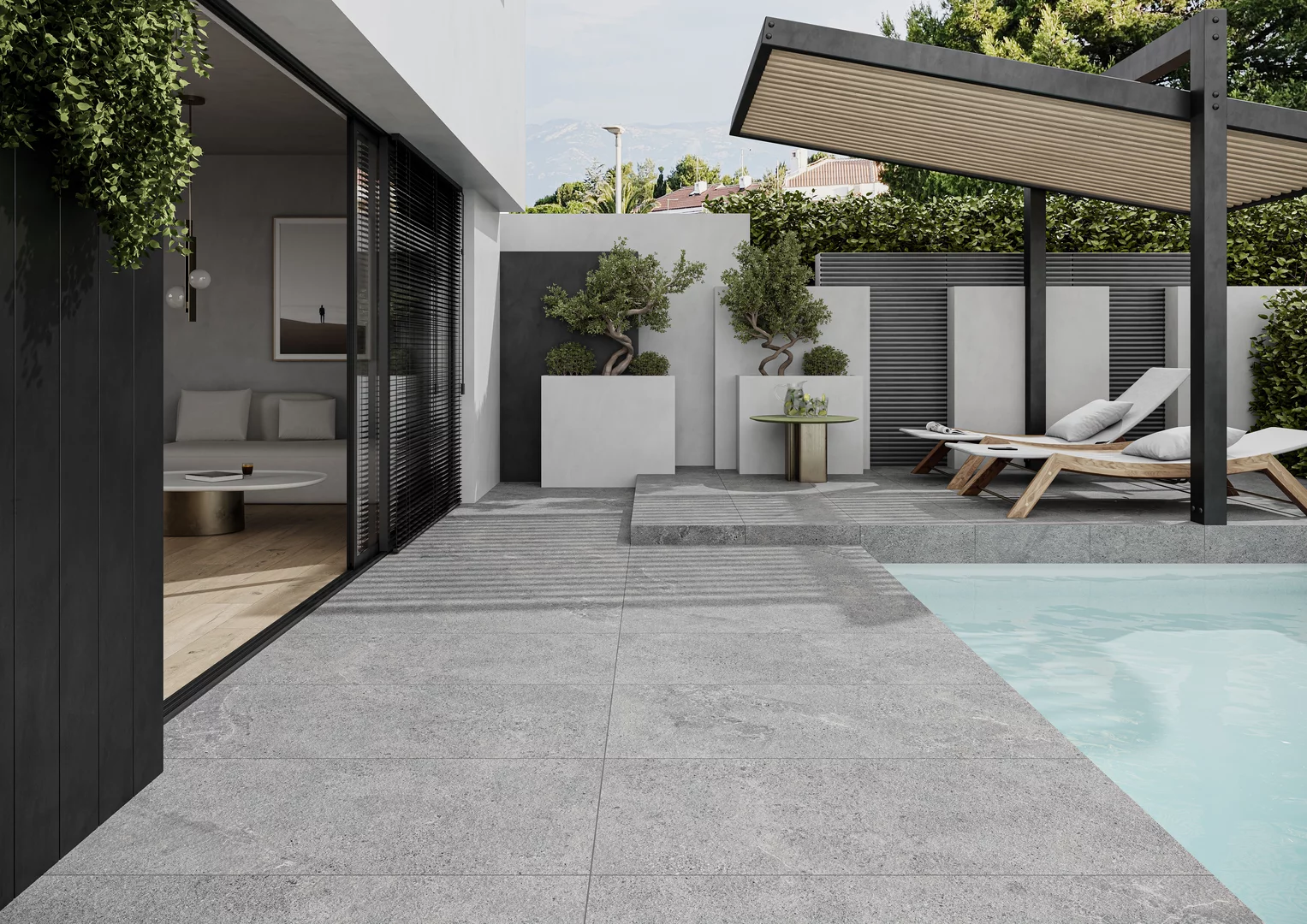 Плита террасная Authority graphite gres структурная 595х1195х20мм матовая Paradyz 1.41шт/м2 1шт/уп купить в Санкт-Петербурге