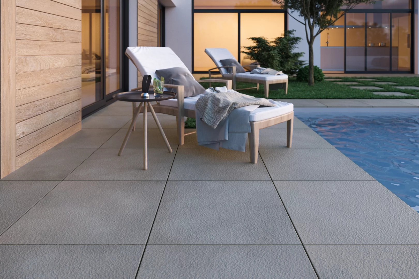 Плита террасная Garden grys gres гладкая 595х595х20мм матовая Paradyz 2.83шт/м2 2шт/уп купить в Санкт-Петербурге