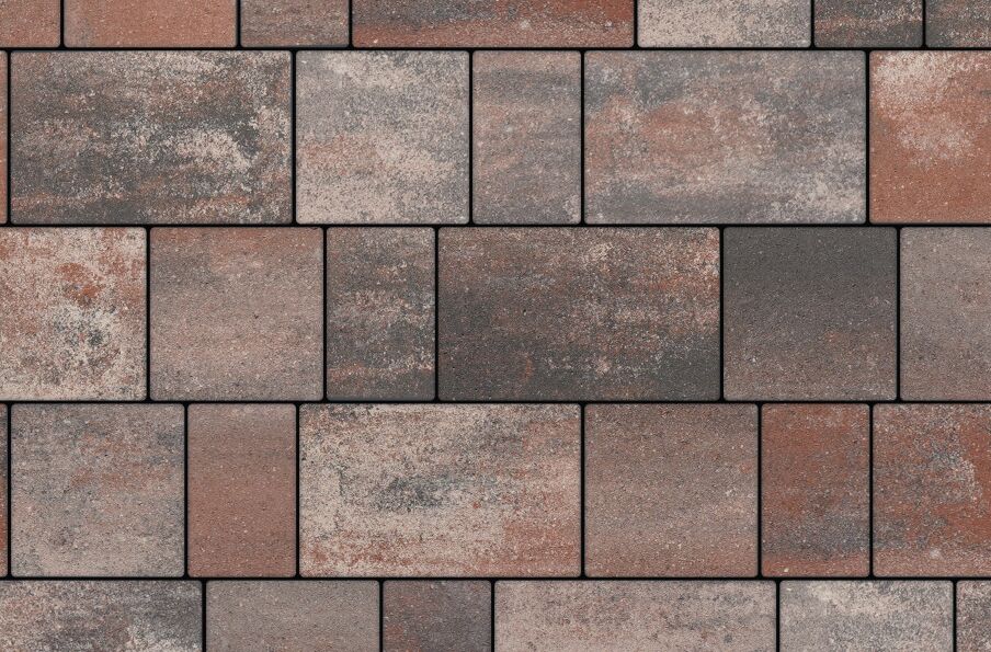 А.1.Фсм.4 Плитка бетонная тротуарная "Старый город" Колормикс (гладкий) закат 19.2м2/пд купить в Санкт-Петербурге