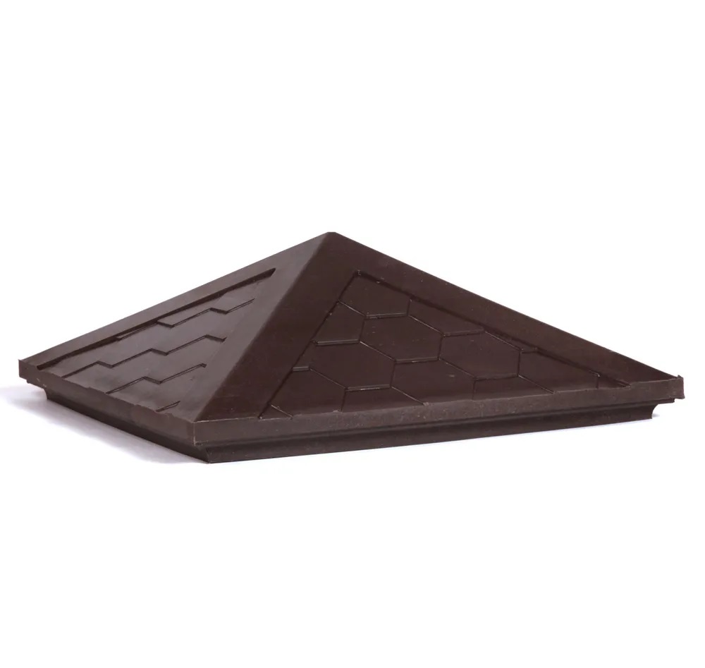 Колпак Laatta для столба полимерпесчаный, оголовок "Чешуя", темный шоколад купить в Санкт-Петербурге