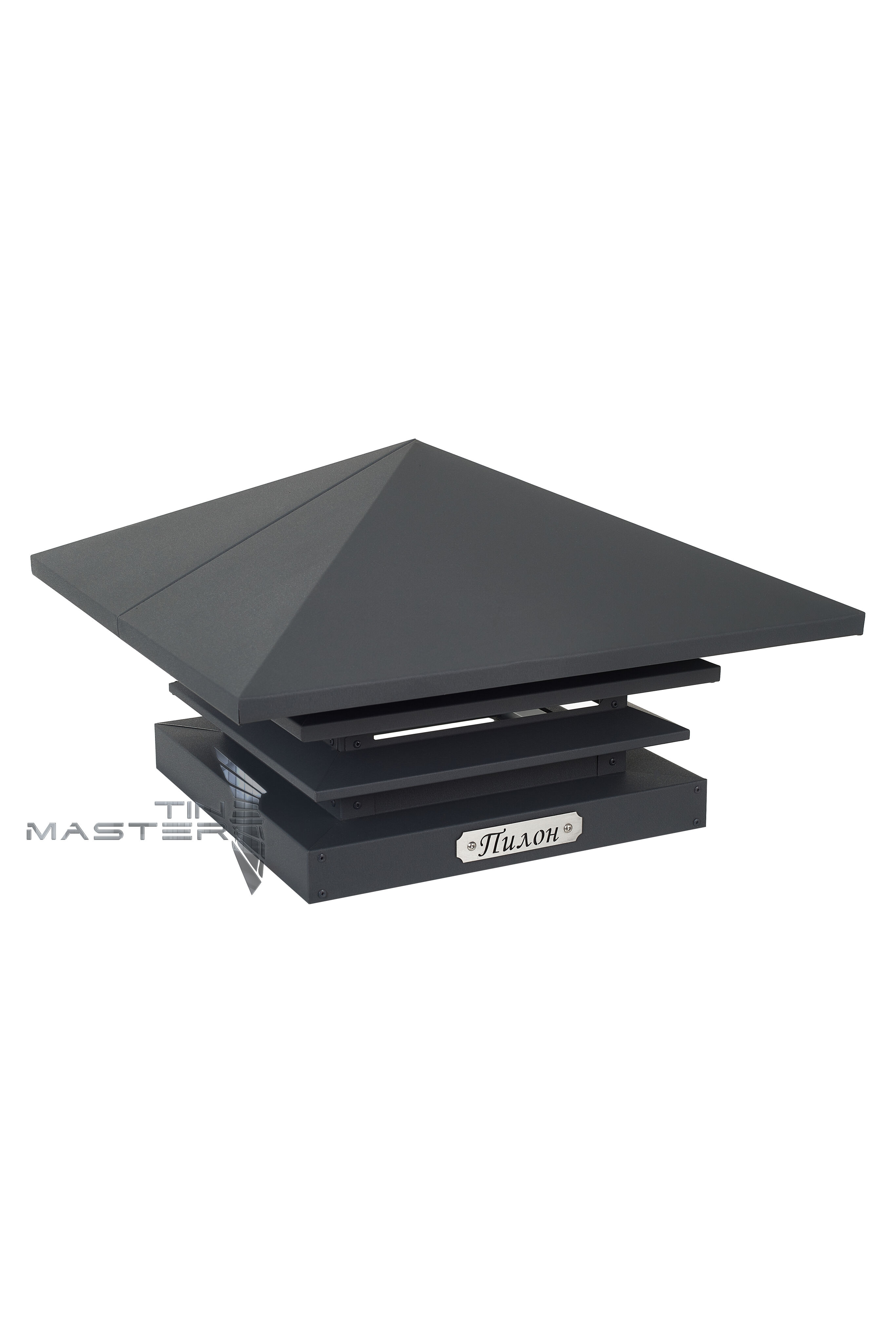 Дымник Пилон TINMASTER 0.50мм Satin 7024 (темно-серый) 630х630мм купить в Санкт-Петербурге