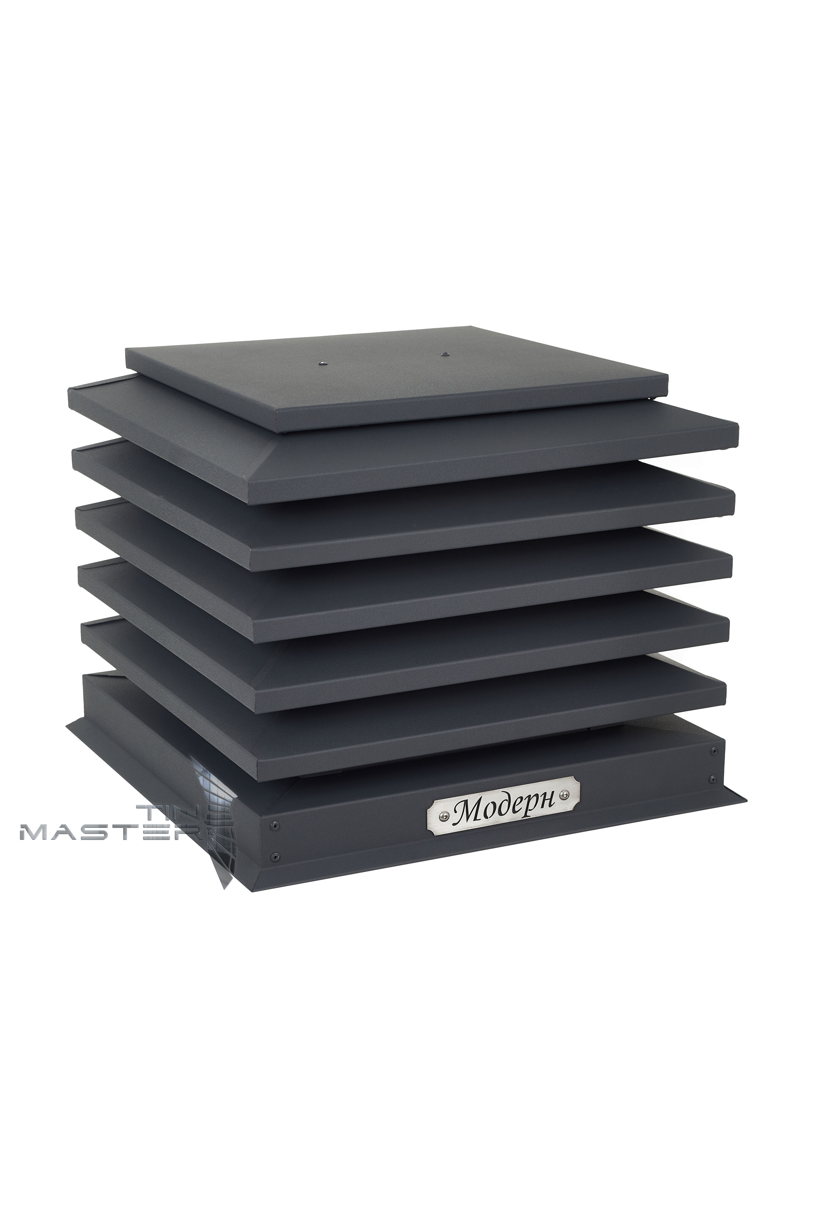 Дымник Модерн TINMASTER 0.50мм Satin 7024 (темно-серый) 510х640мм купить в Санкт-Петербурге