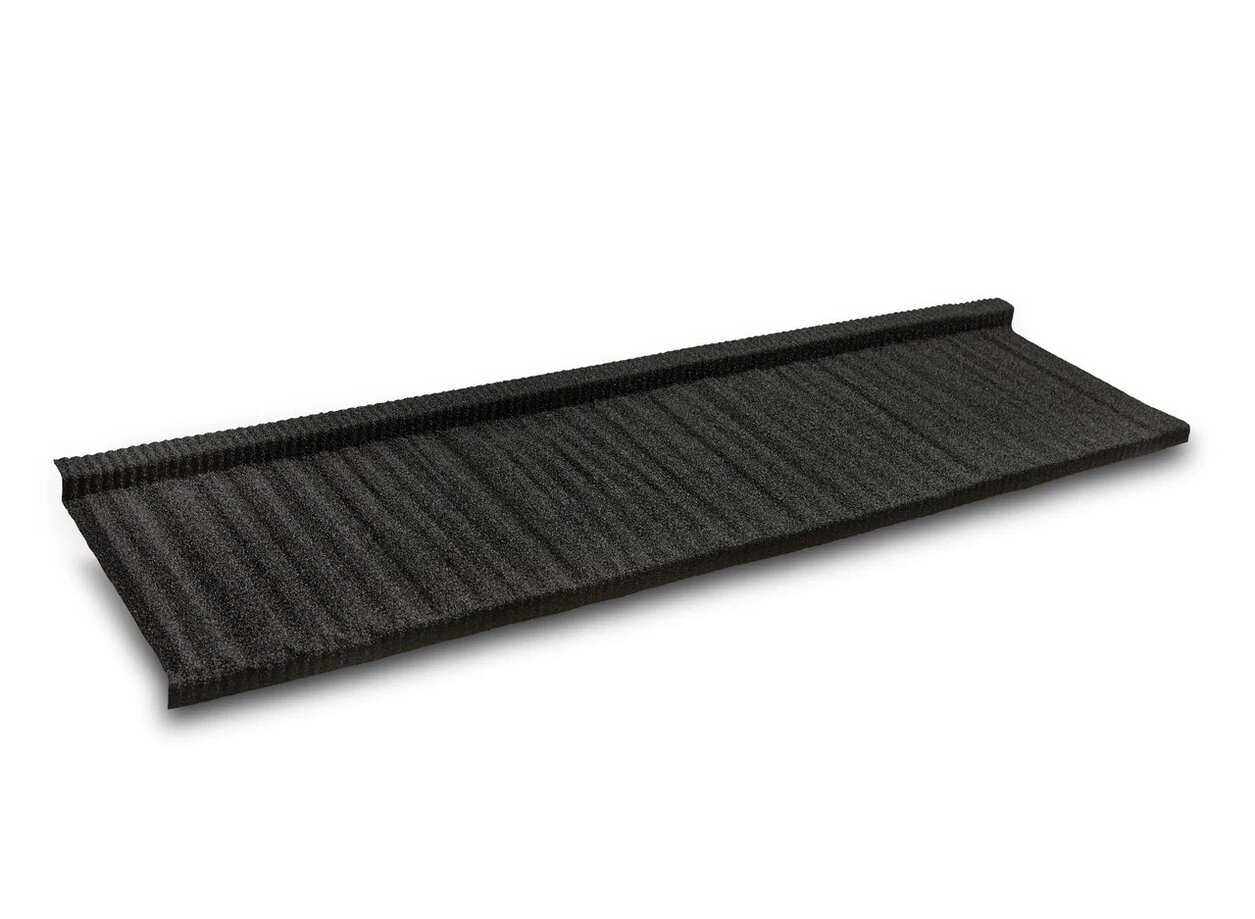 Черепица композитная 0.40мм 1335х415мм CM ROOF SHAKE BLACK (черный) купить в Москве