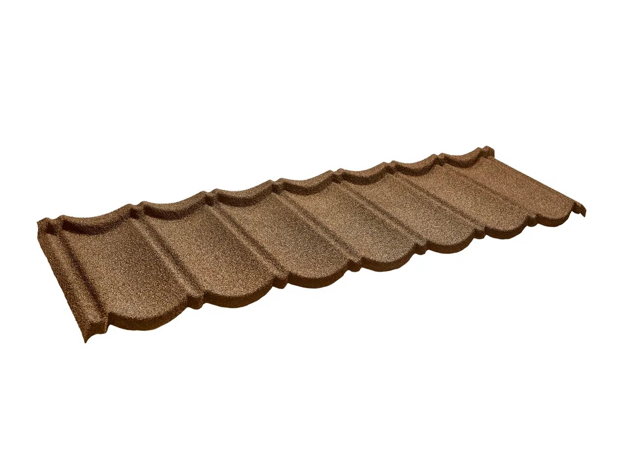 Черепица композитная 0.40мм 1340х420мм CM ROOF BOND COFFEE (кофе) купить в Москве