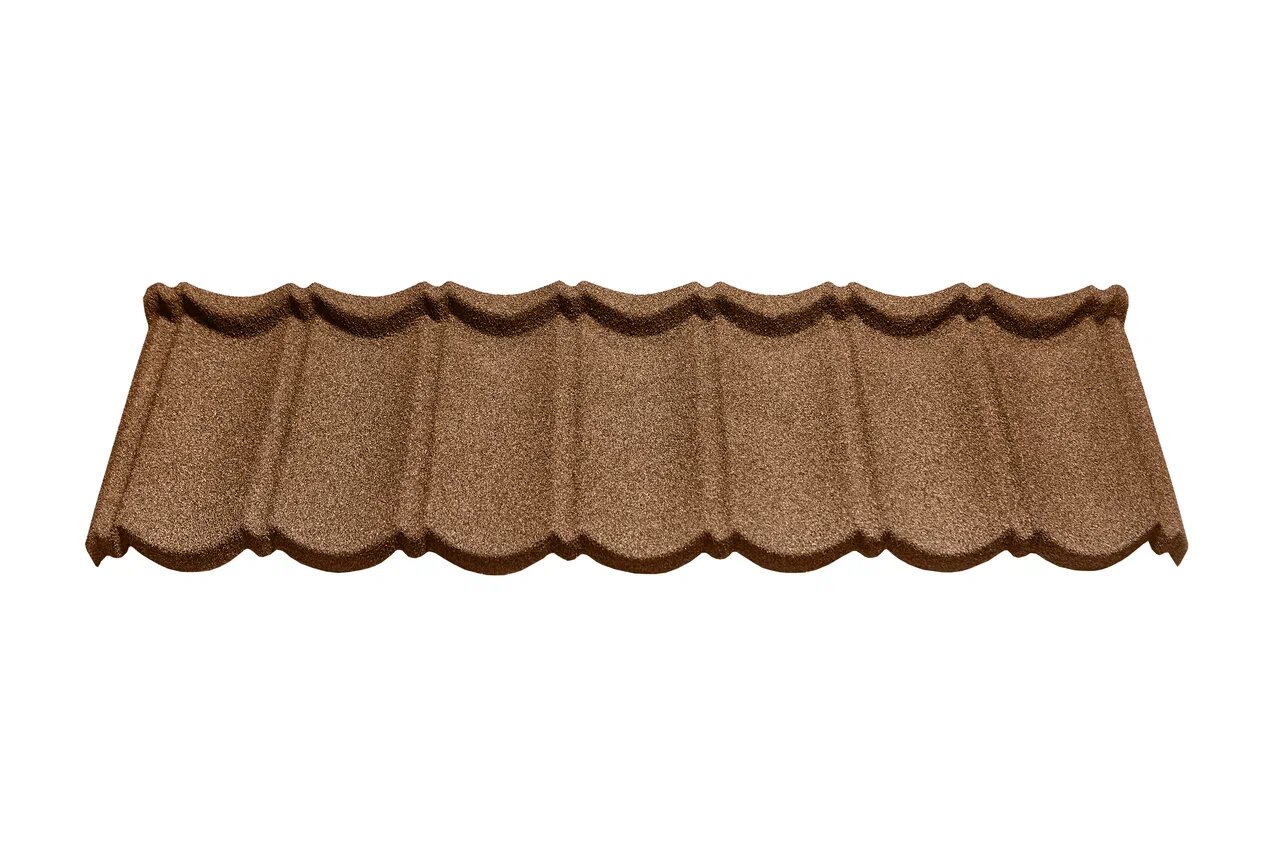 Черепица композитная 0.40мм 1340х420мм CM ROOF BOND COFFEE (кофе)