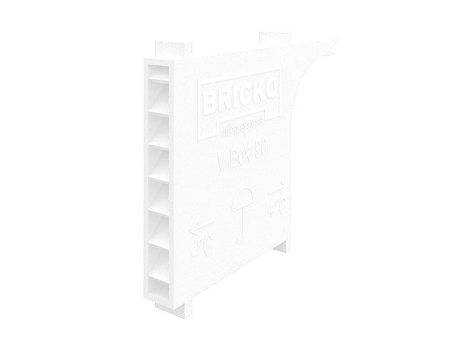 Вентиляционная коробочка для кирпичной кладки BRICKO V-Box 90х60х10мм белый, Белый