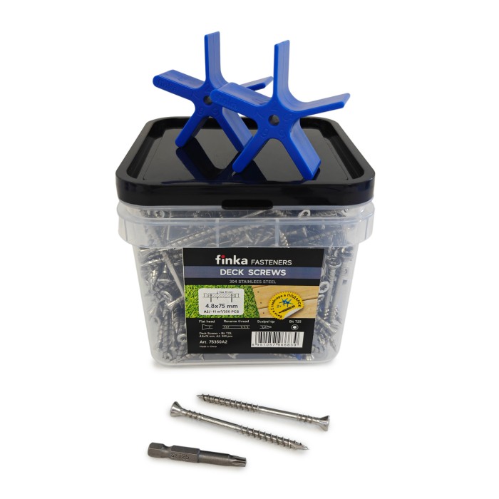 Упаковка саморезов Deck Wood Screws A2 T25 75x4.8мм 350шт/уп купить в Санкт-Петербурге