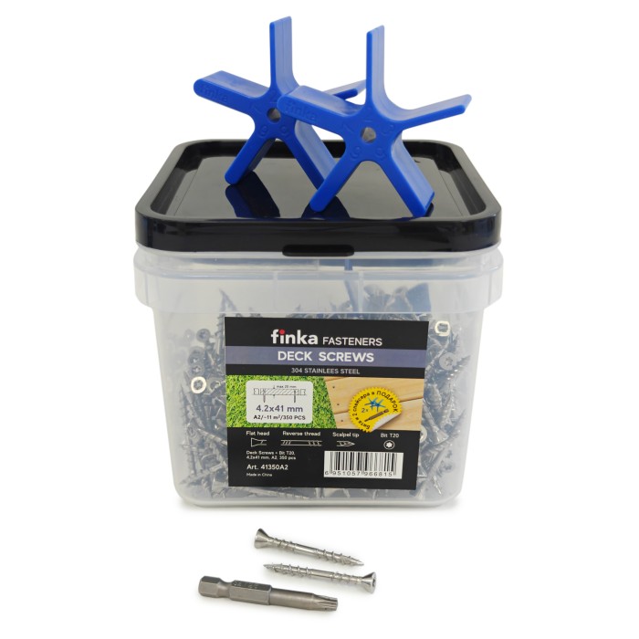 Упаковка саморезов Deck Wood Screws A2 T20 41x4.2мм 350шт/уп купить в Санкт-Петербурге