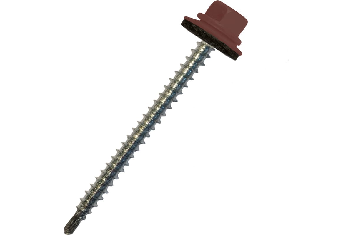 Саморезы кровельные окрашенные 100шт./упак. шестигранная головка, шайба ЕПДМ  Daxmer D4.8*65-70мм купить в Санкт-Петербурге