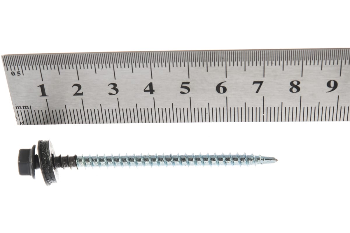 Саморезы кровельные окрашенные 100шт./упак. шестигранная головка, шайба ЕПДМ  Daxmer D4.8*65-70мм купить в Санкт-Петербурге