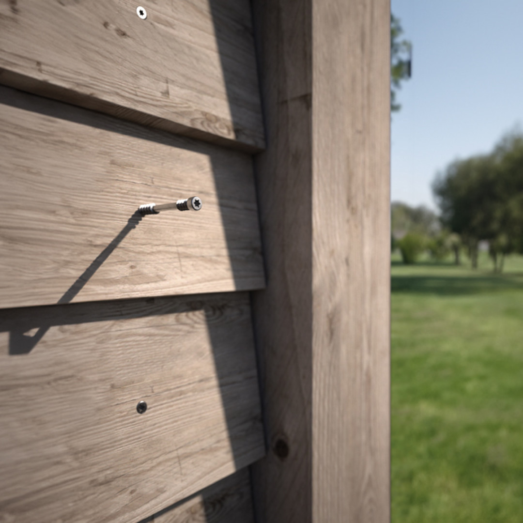 Шуруп для дерева/ДПК 5х60 нерж.сталь цилиндр.головка двойная резьба бронза 200шт/уп HOLZTECHNIC/ROTHOBLAAS купить в Санкт-Петербурге