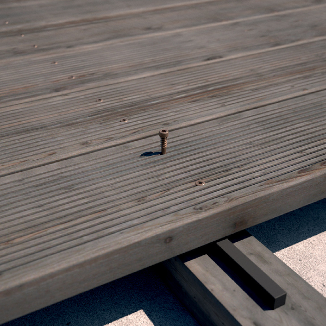 Шуруп для дерева/ДПК 5х60 нерж.сталь цилиндр.головка двойная резьба бронза 200шт/уп HOLZTECHNIC/ROTHOBLAAS купить в Санкт-Петербурге