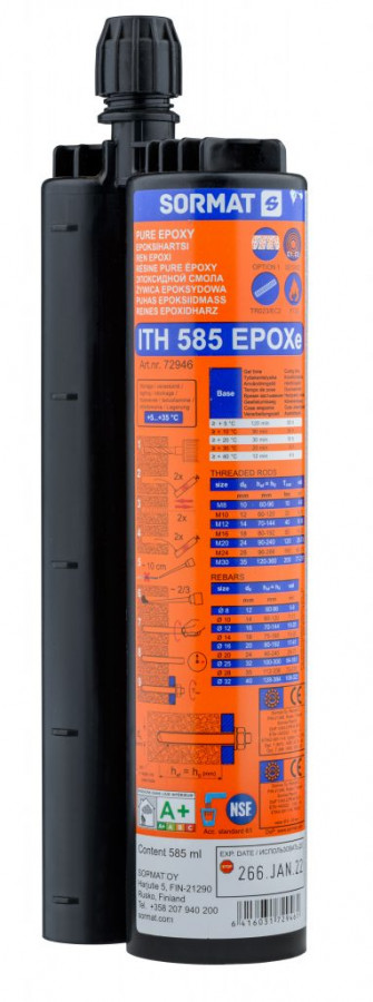 SORMAT ITH 585 EPOXЕ 450мл Анкер химический эпоксидная смола, чёрный