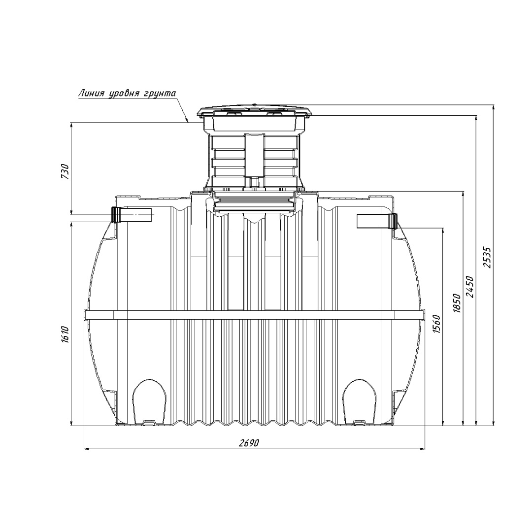 Септик Ground 12 Pro с горловиной 600мм Rostok купить в Санкт-Петербурге