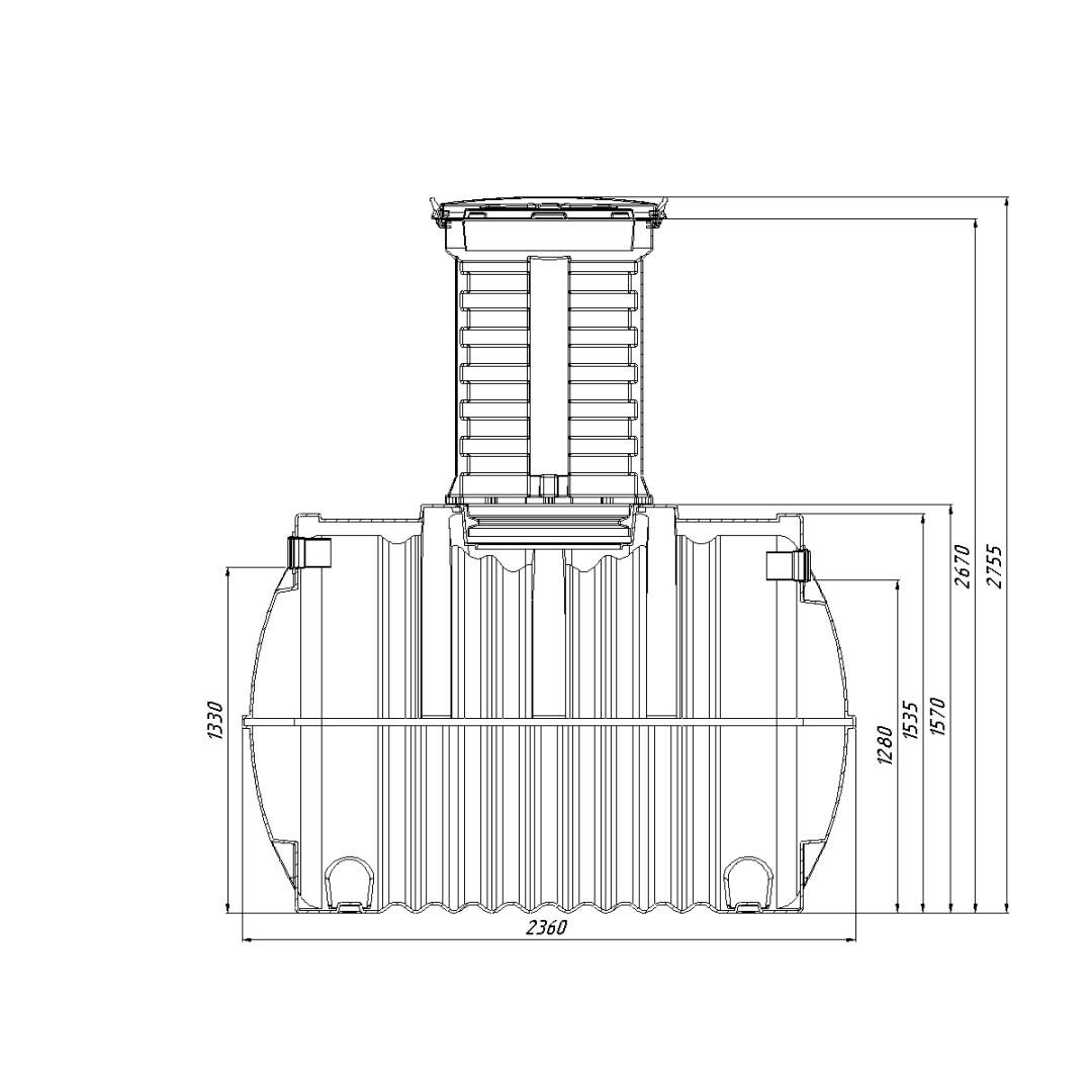 Септик Ground 8 с горловиной 1000мм Rostok купить в Санкт-Петербурге