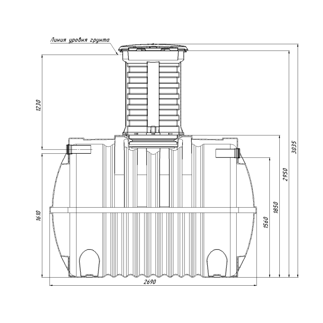 Септик Ground 12 Pro с горловиной 1000мм Rostok купить в Санкт-Петербурге