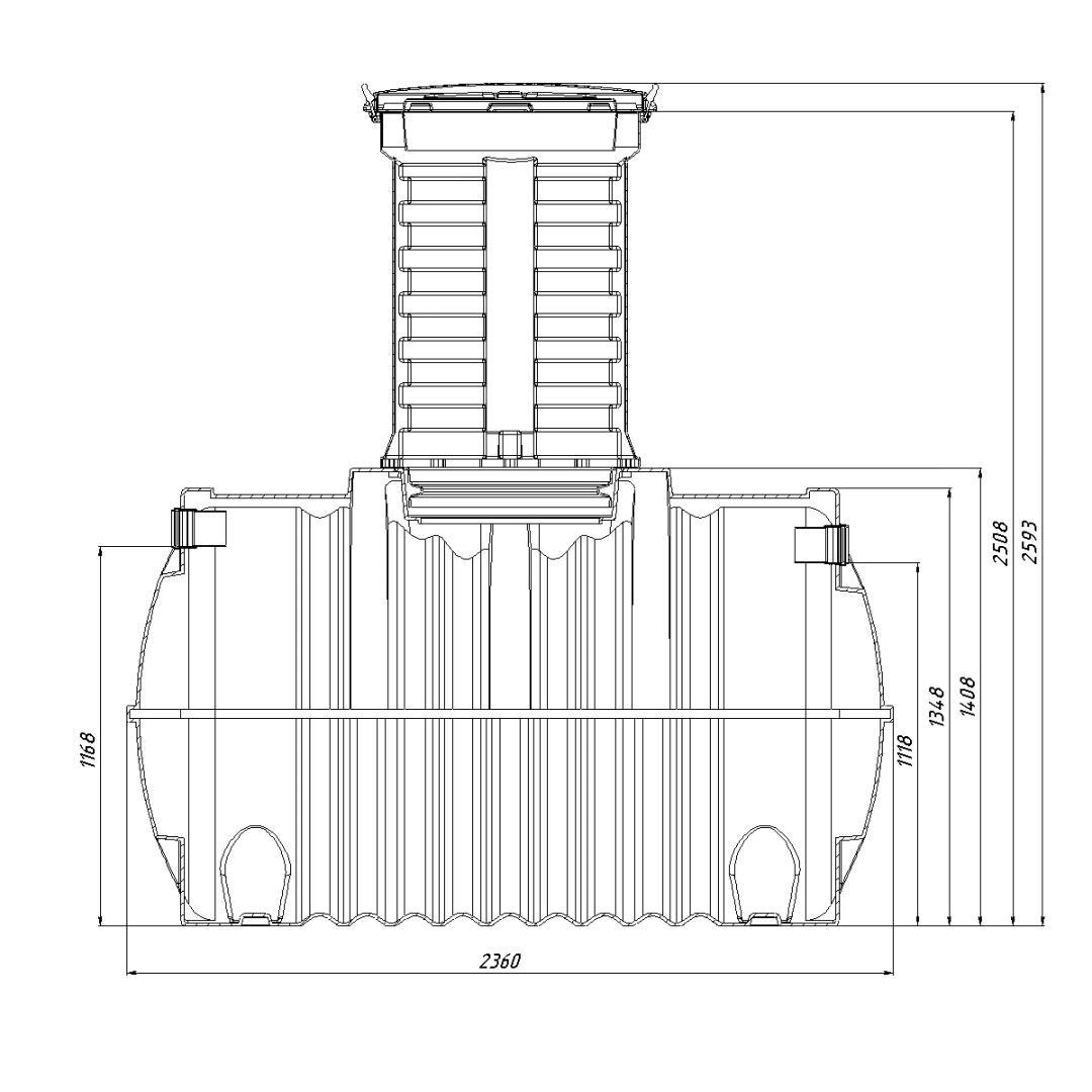 Септик Ground 6 Pro с горловиной 1000мм Rostok купить в Санкт-Петербурге