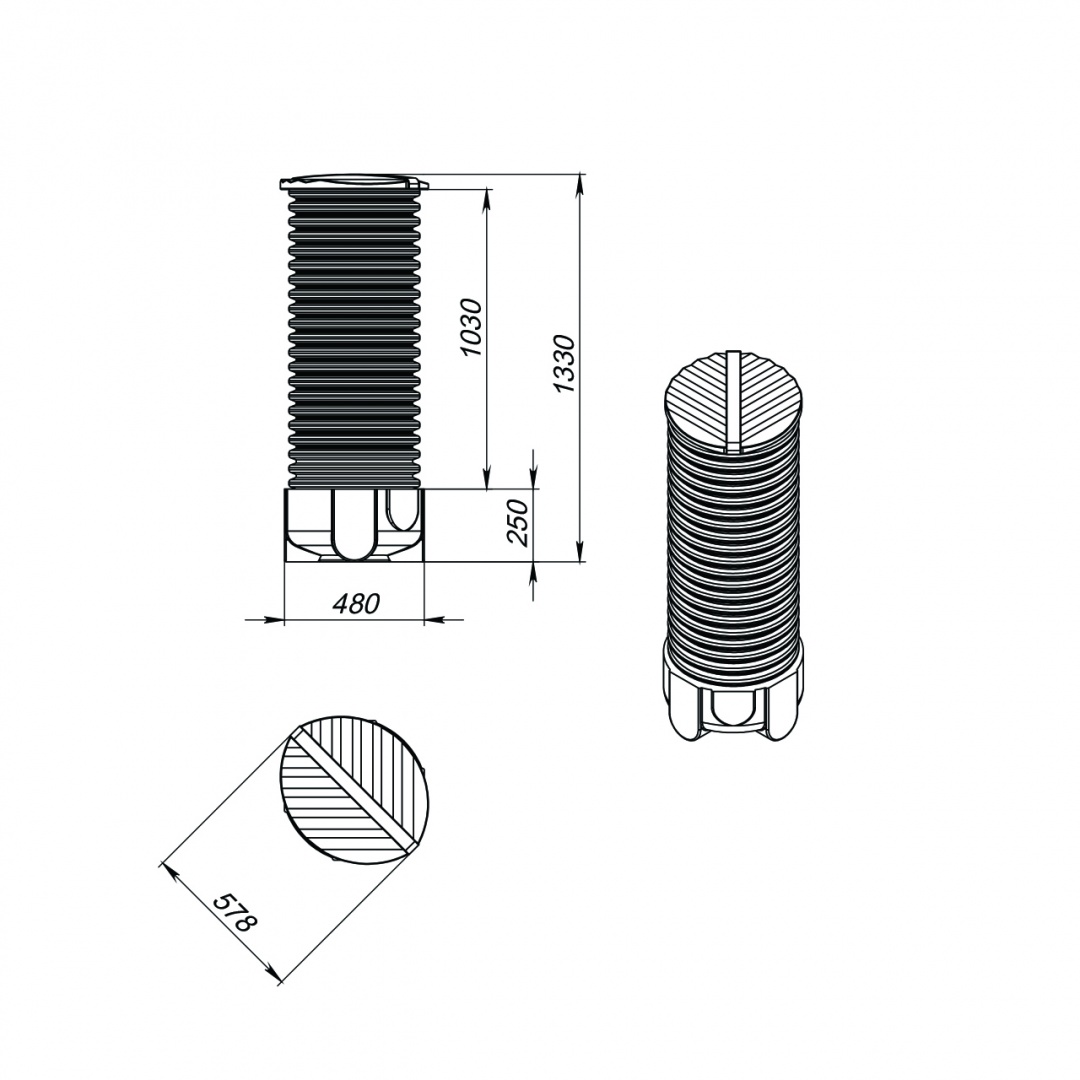 Колодец дренажный 1м Rostok купить в Санкт-Петербурге