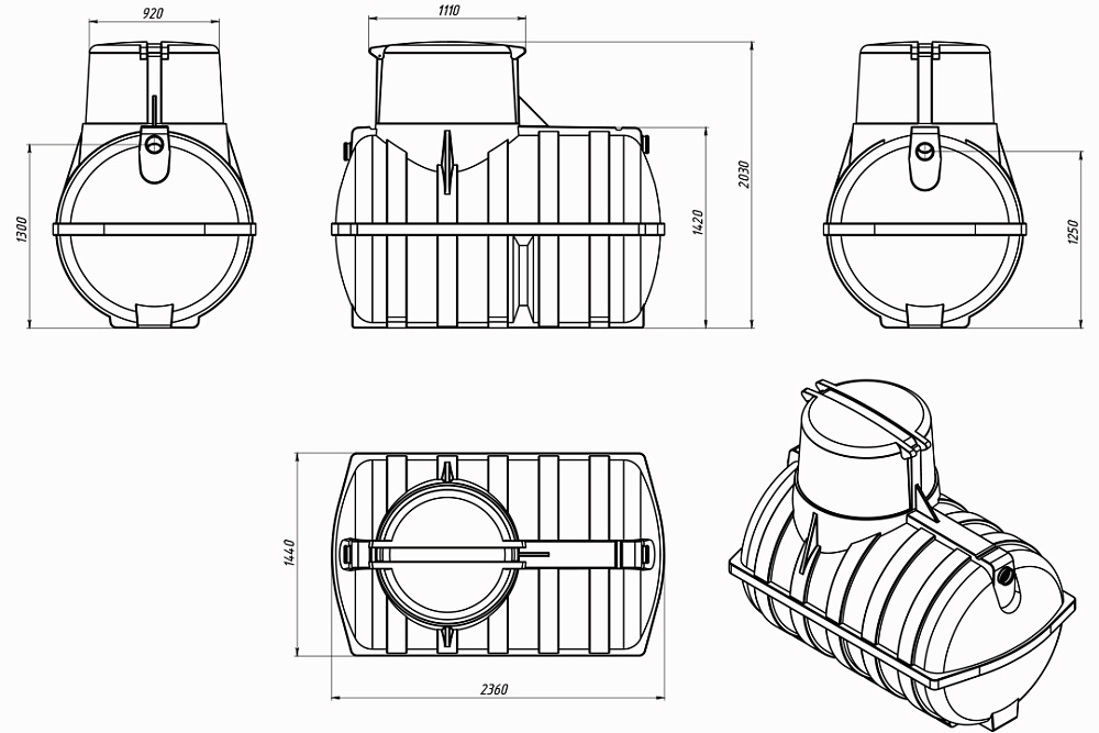 Септик Rostok Коттеджный Плюс черный купить в Санкт-Петербурге