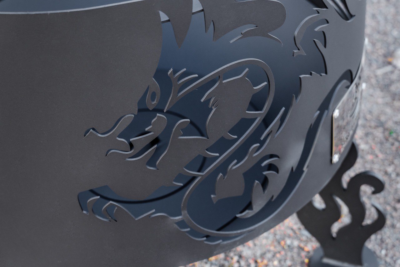 Костровая чаша "Драконы" D500 коническое дно купить в Санкт-Петербурге