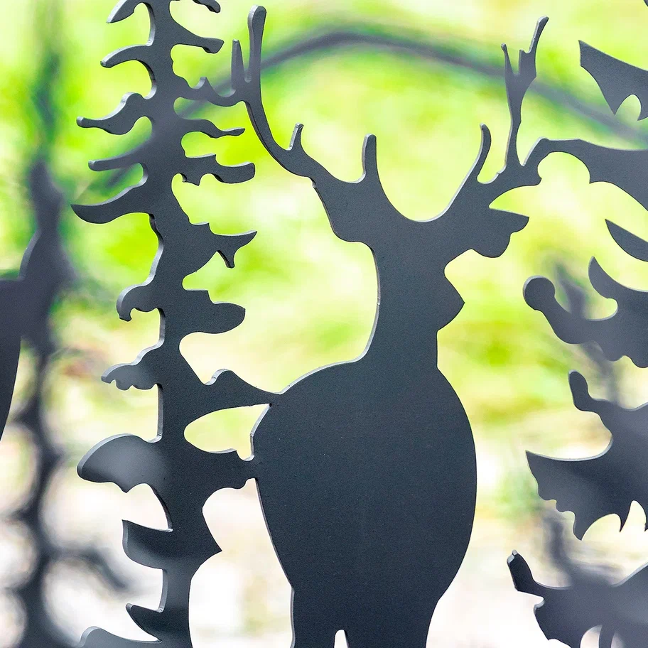 Костровая чаша "Олени" D600 коническое дно купить в Санкт-Петербурге