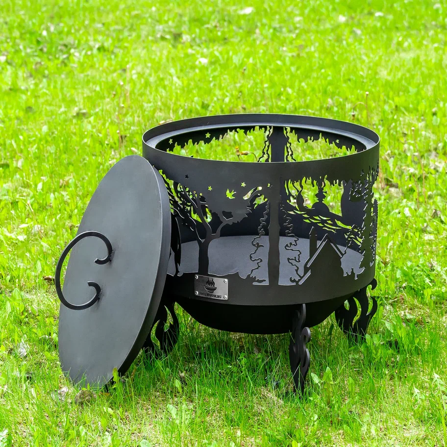 Костровая чаша "Ежик в тумане" D600 коническое дно купить в Санкт-Петербурге