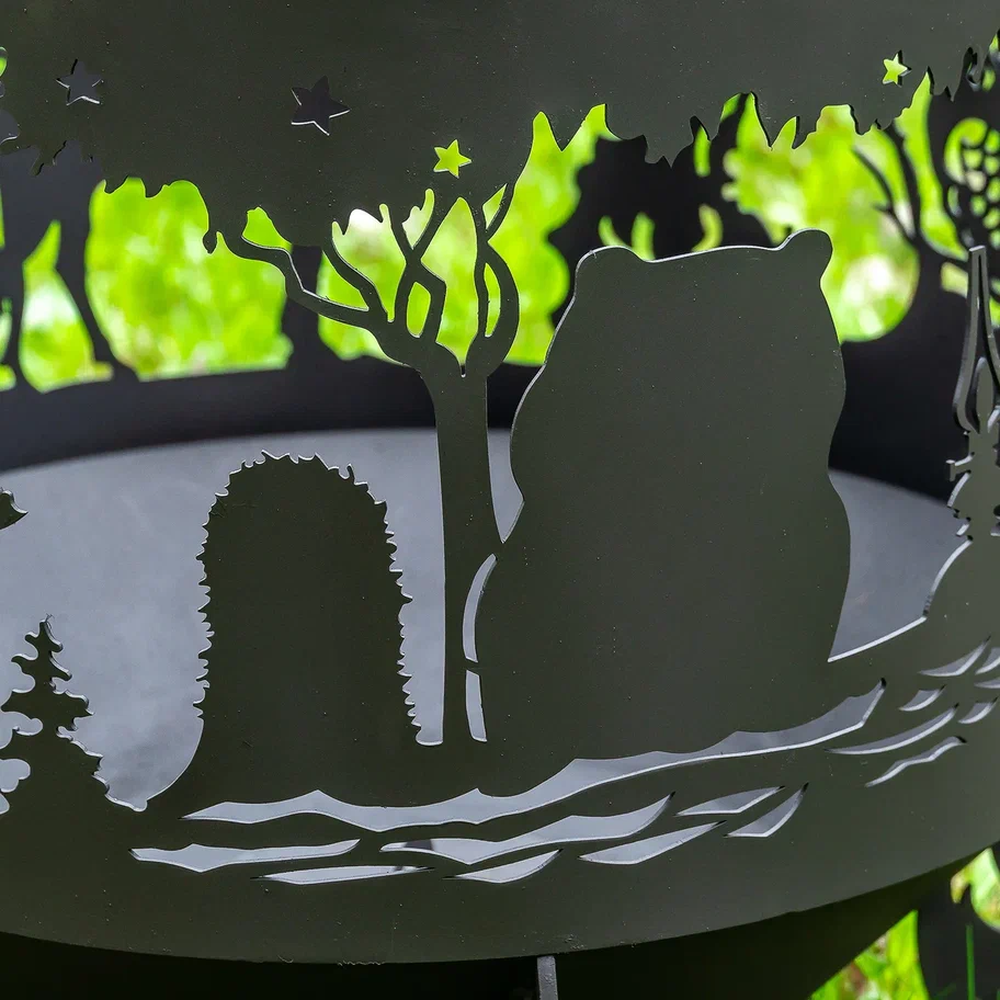 Костровая чаша "Ежик в тумане" D600 коническое дно купить в Санкт-Петербурге