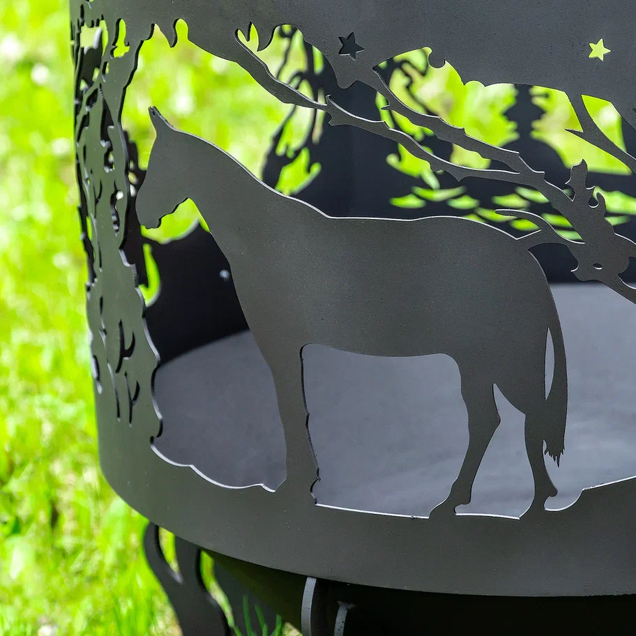 Костровая чаша "Ежик в тумане" D600 коническое дно купить в Санкт-Петербурге