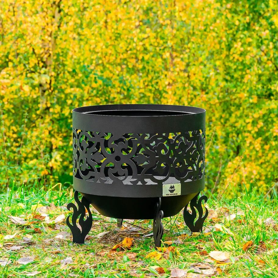 Костровая чаша "Ажурная" D600 коническое дно  купить в Санкт-Петербурге