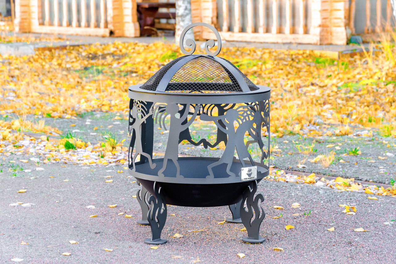 Костровая чаша "Кокопелли" D1000 коническое дно купить в Санкт-Петербурге