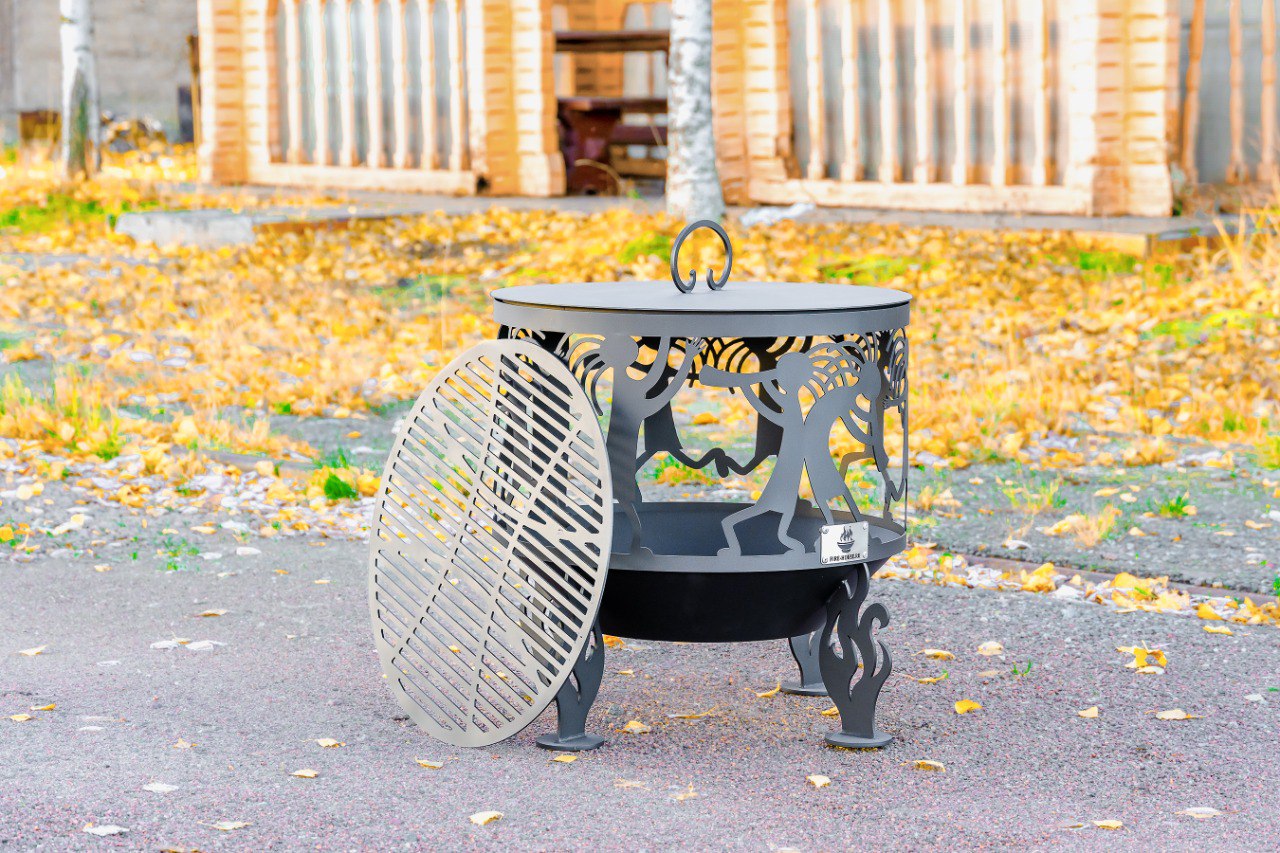 Костровая чаша "Кокопелли" D800 коническое дно купить в Санкт-Петербурге